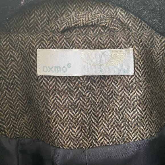 Oxmo-Wool Blend Leaf Sequin Long Sleeve Button Down Lightweight Jacket - Picture 11 of 11